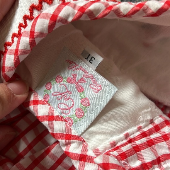 Cecil and Lou smocked ruffle Santa outfit 3T - Picture 5 of 6